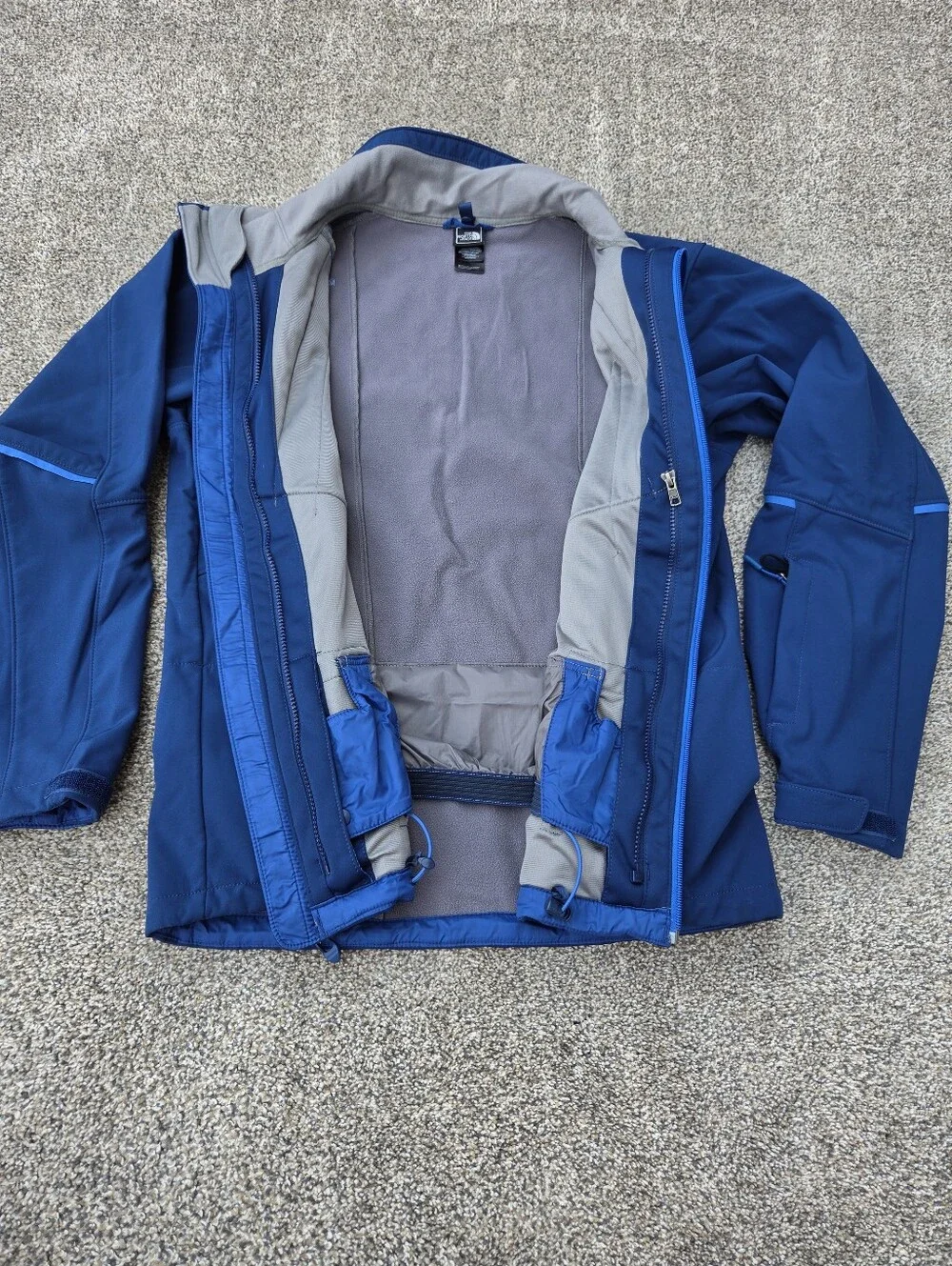 The North Face Apex Elevation Softshell Jacket Zip Coat Blue Mens Size Medium